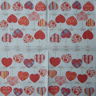 Ubrousek 33x33cm srdce