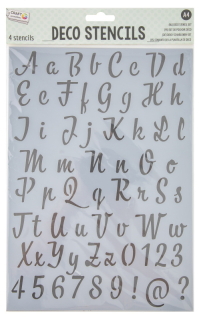 Šablony A4 písmena 4druhy