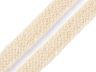 Bavlněná šňůra/knot š10mm plochá režná 1m