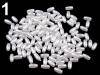 Plast voskové korálky rýže 3x6mm cca10g bílá