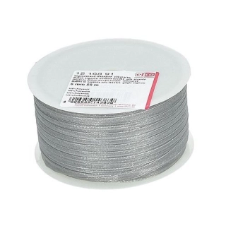 Stuha organza š6mm 1m stříbrná