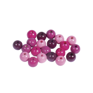 Dřevěné korálky 8mm mix lesní ovoce 84ks