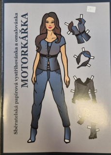 Vystřihovánky A4 Motorkářka