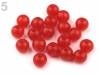 Plast korálky o10mm 50ks červená