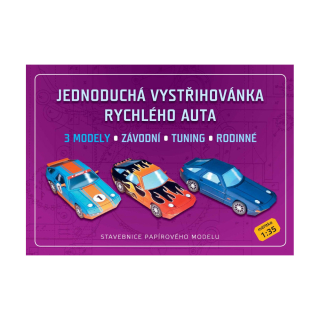 Vystřihovánka Rychlé auto 3ks