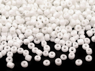 Rokajl 12/0 2mm neprůhledný 50g bílá