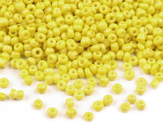 Rokajl 12/0 2mm neprůhledný 50g žlutá