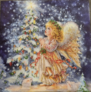 Ubrousek 33x33cm andělka