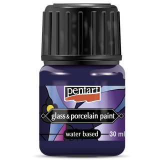 Barva na sklo a porcelán 30ml purpurová