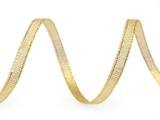 Brokátová stuha s lurexem š6mm 22,5m zlatá