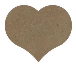 Dřevěný výřez z MDF 10,5x9,5cm Srdíčko