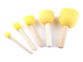 Pěnové molitanové tupovací štětce sada 5ks