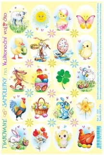 Glitrované samolepky - ovečka 10x15cm