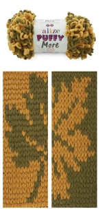 Příze Puffy More Oliva/hoř Alize