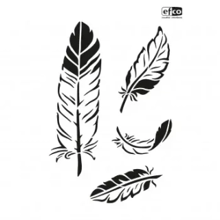 Šablona peří A4 1ks