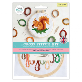 Kreativní sada na vyšívání o12,5cm Veverka