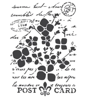 Šablona 25x36cm Květinkové písmo