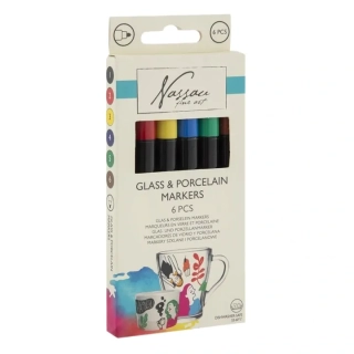 Fixy na porcelán sklo 6ks