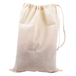 Plátěný sáček se stahovacími šňůrkami natural 41x30cm