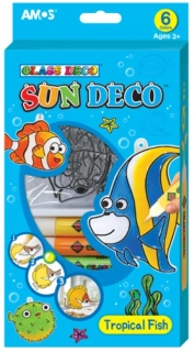 Barvy na sklo sada 6 barev 10,5ml + 6x sklíčka