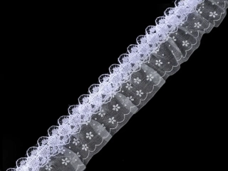 Volánkový prýmek s krajkou šíře 30mm 9m