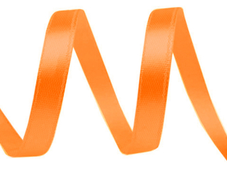 Atlasová stuha š6mm tm.žlutá/ oranž