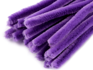 Chlupatý modelovací drátek 0,6x30cm fialová 100ks