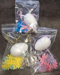 Sada - Dekorace vajíčka 6cm 1ks mix barev