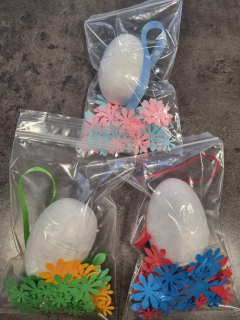 Sada - Dekorace vajíčka 7cm 1ks mix barev