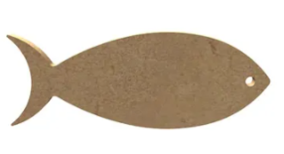 Dřevěný výřez z MDF 10cm sardinka 1ks
