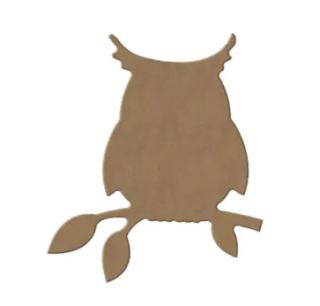 Dřevěný výřez z MDF 12x15cm sova 1ks