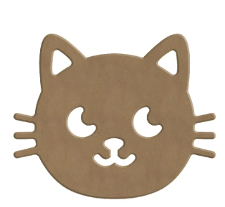 Dřevěný výřez z MDF 13x10cm kočka 1ks