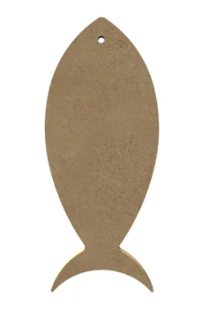 Dřevěný výřez z MDF 15cm ryba 1ks