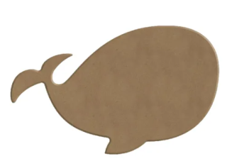 Dřevěný výřez z MDF 14cm velryba 1ks