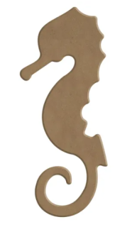 Dřevěný výřez z MDF 14cm mořský koník 1ks