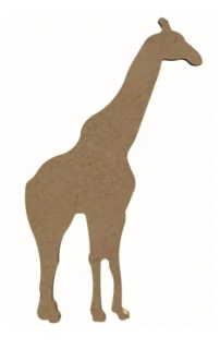 Dřevěný výřez z MDF žirafa 10x18cm 1ks 