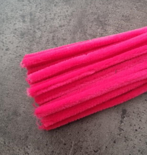 Chlupatý modelovací drátek 0,6x30cm fialovorůžová 100ks