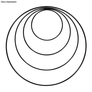 Kovový drát kruh o30cm černý