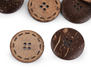 Knoflík kokos oboustranný 3cm 1ks