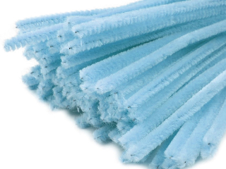 Chlupatý modelovací drátek 0,6x30cm sv. modrá 100ks