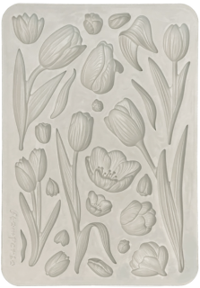 Silikonová forma na odlévání A5 - tulipány