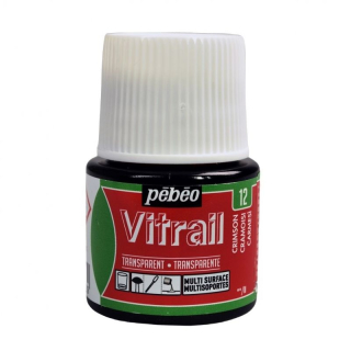 Vitrail na sklo, kovy, plexisklo 45ml karmínová