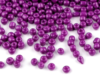 Rokajl 12/0 2mm neprůhledný 50g fialová