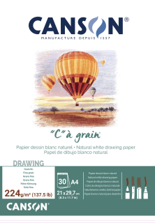 Skicák "C" a grain lepený A4 30l FG 224g