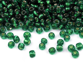 Rokajl 6/0 4mm s průtahem zelená 50g