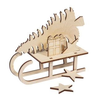 Dřevěná sestava sáňky 9 dílů