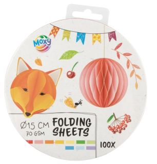 Barevný papír na origami o15cm 100 listů - kulatý