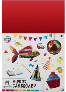 Barevné zrcadlové papíry A4 250g 10 listů