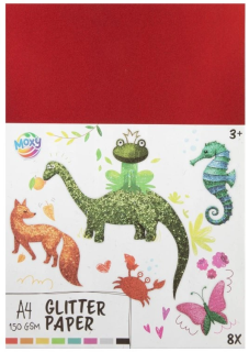 Papír třpytivý 150g A4 8ks mix