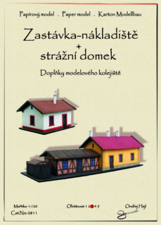 Vystřihovánka Zástávka, nákladiště a strážní domek